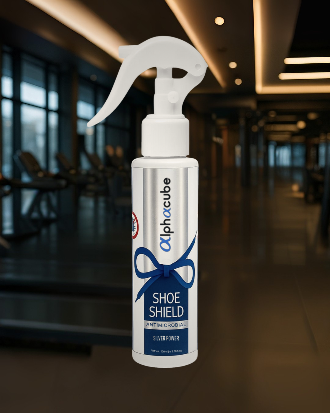 Kills 99% odour causing Bacteria (1) AlphaCube Shoe Shield – Antimicrobial Shoe Deodorizer Spray (Nano Silver Protection Technology) - Image 1