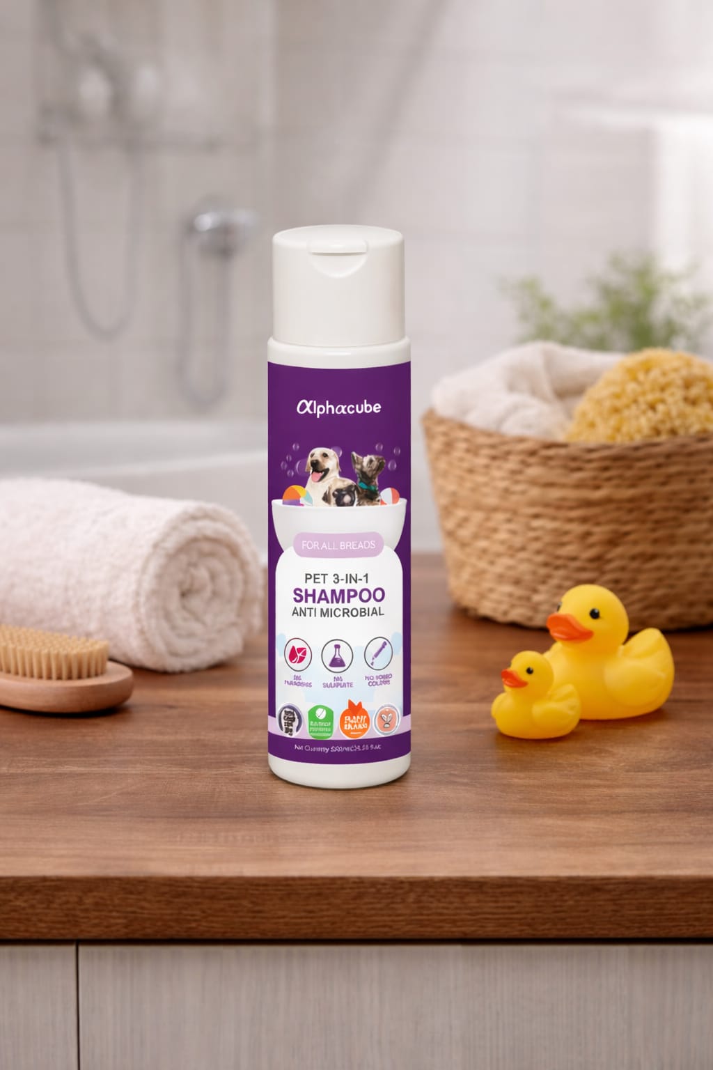 WhatsApp Image 2026-02-17 at 6.28.32 PM (1) Alphacube Pet 3-in-1 Anti Microbial Shampoo – Dog & Cat Grooming Shampoo for All Breeds - Image 1